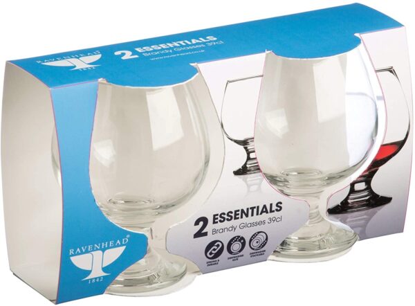 Ravenhead Essentials Brandy Glasses 39cl, Pack of 2