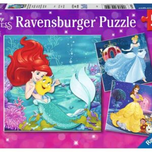 Ravensburger Disney Princess Adventure Puzzle Set: 3 Puzzles with 49 Pieces Each