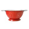 Red 24cm Stainless Steel Colander