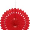 Red 40cm Tissue Paper Fan Decoration - Unique Party