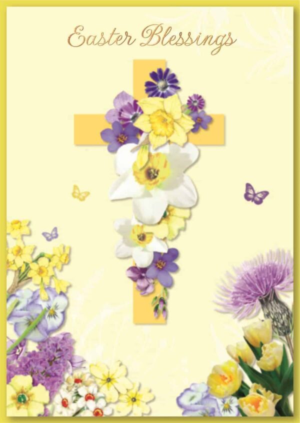 Religious Easter Greeting Card - Open