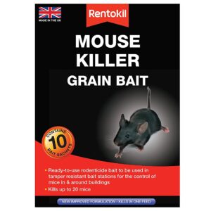 RENTOKIL GRAIN BAIT MOUSE KILLER, PACK OF 10 SACHETS