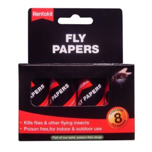 RENTOKIL NON-TOXIC FLY PAPER PACK OF 8