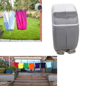 **Retractable Design:** The line can be extended up to 12 meters, providing ample space for hanging laundry. When not in use, it retracts back into its casing, keeping it neat...