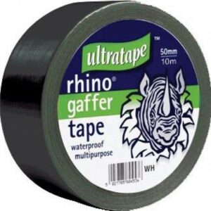 RHINO Black Gaffer Cloth Tape 50mm x 50m RH0043-50-BLK