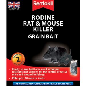 RODINE GRAIN BAIT FOR ELIMINATING RATS & MICE - 2 PACKETS