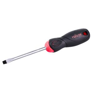 Rolson 6 x 100mm Slot Screwdriver with Magnetic Tip