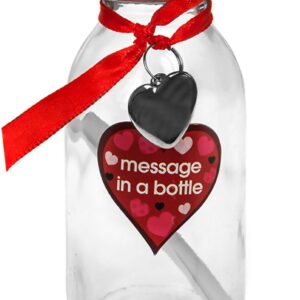 Romantic Note in a Bottle with Love Message Paper