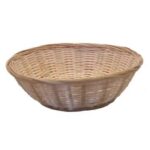 Round Bamboo Wicker Bread Basket, 10" / 25cm
