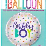 Round Foil Balloon 18" - Unique Confetti Birthday Boy