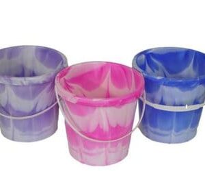 Round Marble Bucket - 17cm - Various Colors