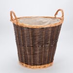 Round Willow Basket with Liner by Inglenook