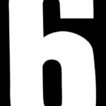 ROWAN BRIGHT WHITE WHEELIE BIN NUMBER STICKER - 6
