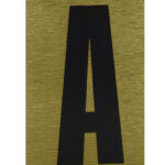ROWAN HIGH VISIBILITY ALPHABET STICKER IN BLACK AND GOLD - LETTER A