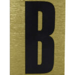 ROWAN HIGH VISIBILITY ALPHABET STICKER IN BLACK AND GOLD - LETTER B