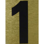 ROWAN HIGH VISIBILITY BLACK AND GOLD HOUSE & GATE NUMBER STICKER - 1