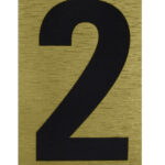 ROWAN HIGH VISIBILITY BLACK AND GOLD HOUSE & GATE NUMBER STICKER - 2