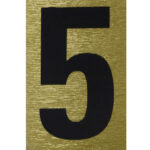 ROWAN HIGH VISIBILITY BLACK AND GOLD HOUSE & GATE NUMBER STICKER - 5