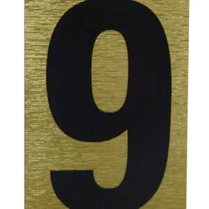 Rowan High Visibility Black and Gold House & Gate Number Sticker - 9