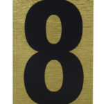 ROWAN HIGH VISIBILITY HOUSE & GATE STICKER NUMBER 8 IN BLACK AND GOLD