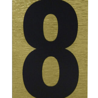 ROWAN HIGH VISIBILITY HOUSE & GATE STICKER NUMBER 8 IN BLACK AND GOLD