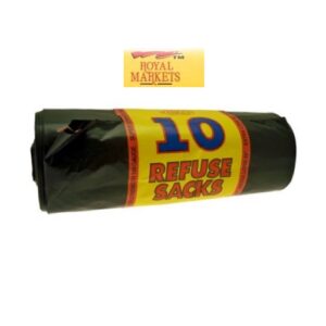 ROYAL MARKET 10 PACK OF BLACK TRASH BAGS