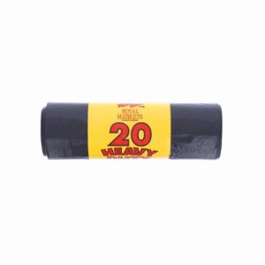 ROYAL MARKET Pack of 20 Black Trash Bags