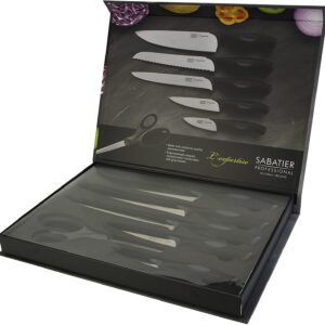 Sabatier 5-Piece Kitchen Knife Set with Molybdenum Stainless Steel