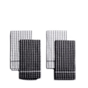 SABICHI 4-Piece Terry Grey Kitchen Tea Towel Set