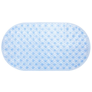 SABICHI Oval Blue PVC Bath Mat, 69cm