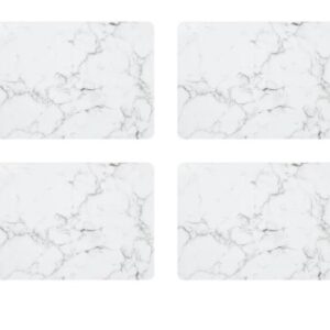 SABICHI Set of 4 Marble Placemats and 4 Coasters