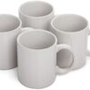 SABICHI Set of 4 White Stoneware Mugs