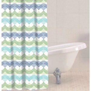 SABICHI WAVES 180CM X 180CM SHOWER CURTAIN