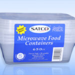 SATCO 650ML Microwave-Safe Plastic Containers with Lids, Pack of 5