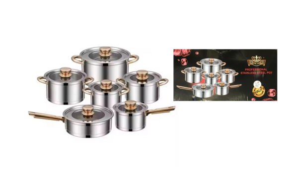 **Saucepans**: Various sizes for cooking sauces, boiling, or reheating