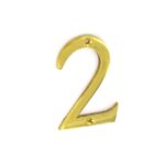 Securit 75mm Brass Number 2 Numeral S2502