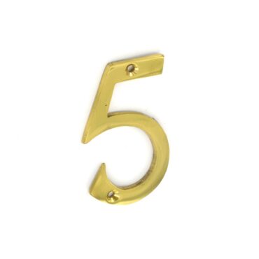 SECURIT 75MM Brass Number 5 Numeral S2505