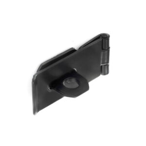 SECURIT S1444 BLACK SAFETY HASP & STAPLE 75MM