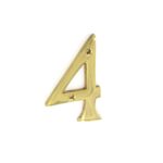 SECURIT S2504 Brass Number 4 - 75mm