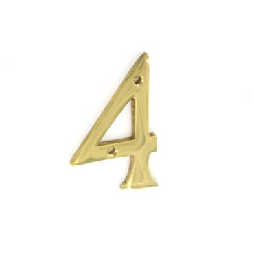 SECURIT S2504 Brass Number 4 - 75mm