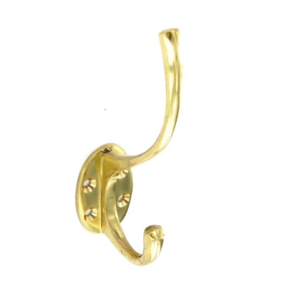 SECURIT S2565 125MM BRASS HAT AND COAT HOOK