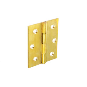 SECURIT S4202 Brass Unfinished Butt Hinges 38mm 1.4mm (1 1/2 x 7/8) Set of Two