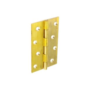 SECURIT S4203 Brass Butt Hinges, Unfinished, 50mm x 1.5mm, 2 x 1 1/8'', Set of Two