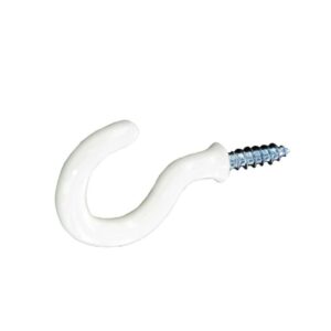 SECURIT S6302 White Shouldered Cup Hooks, 32mm, Pack of 5