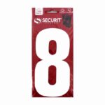 SECURIT S6918 170MM WHITE NUMBER 8 FOR WHEELIE BIN