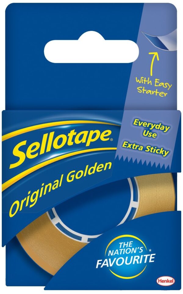 Sellotape Original Golden Tape - Clear, 18mm x 25m