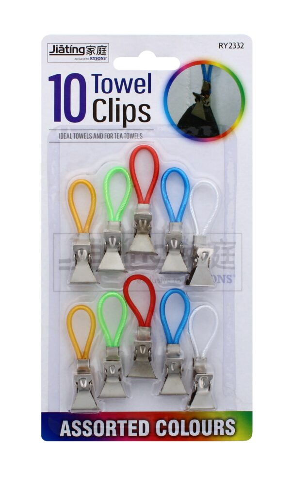 Set of 10 Kitchen/Tea Towel Clips