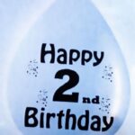 Set of 10 Multicolor Balloons for a Happy 2nd Birthday