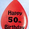 Set of 10 Multicolor Balloons for a Happy 50th Birthday