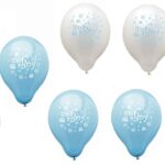 Set of 12 Blue 'It's a Boy' Latex Balloons